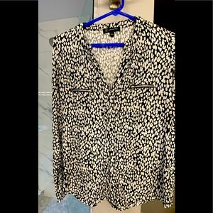 Inc blouse with zippered details